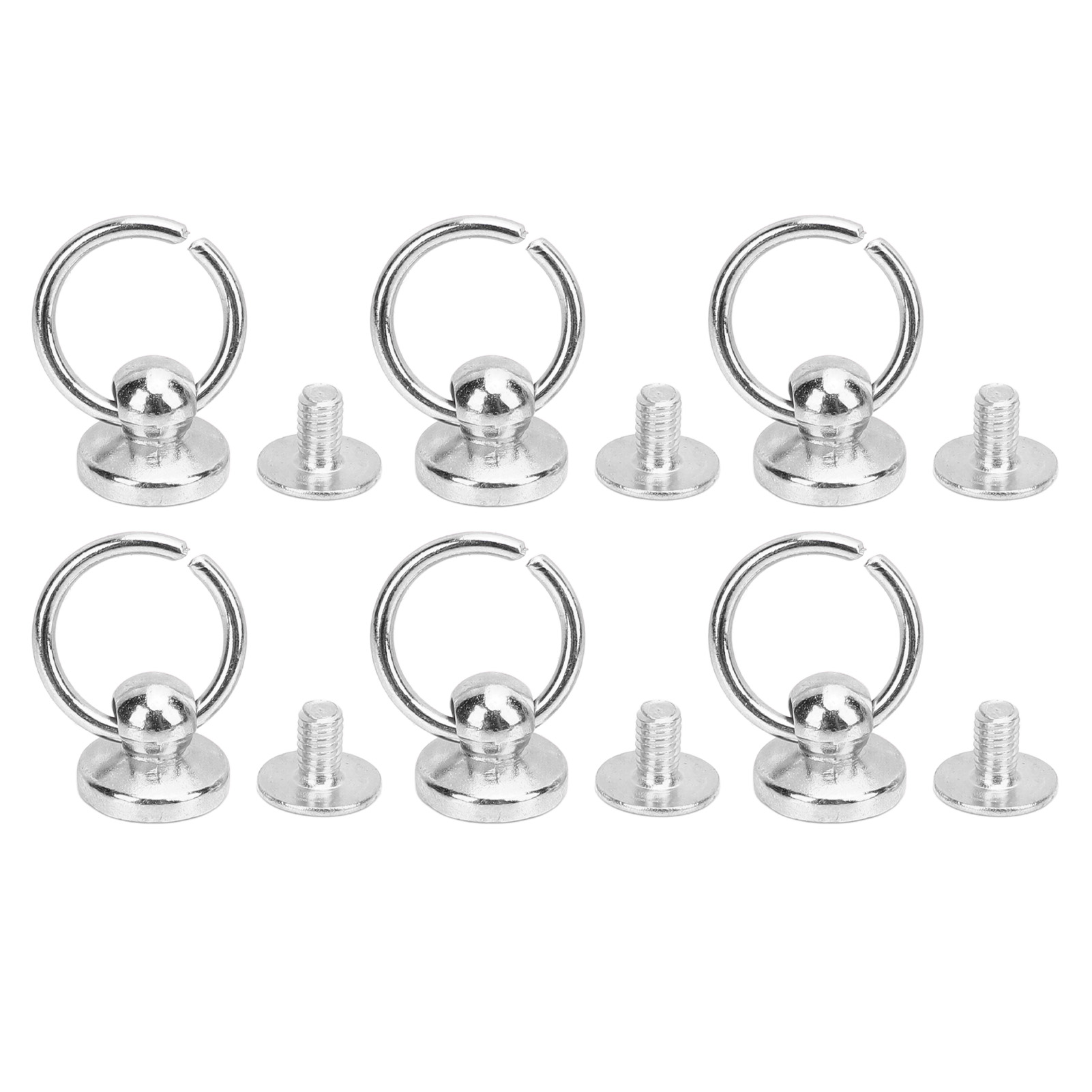 50 Sets Schraubnieten Mit Rundkopf Und Zugring, 9,5 Mm Zinklegierungs-ringnieten Und 7,5 Mm Eisenschrauben Für Handyhüllen Und Gürtel, Silber