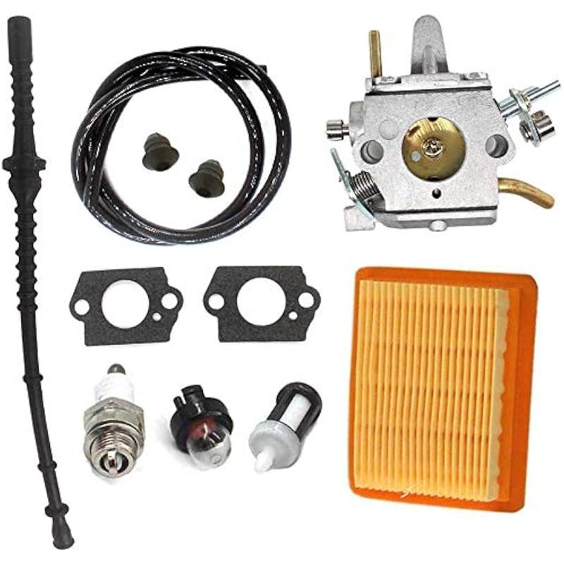 Vergaser Mit Luftfilter Und Kraftstoffleitung Für Stihl Fs400, Fs450, Fs480, Sp400, Sp450 Freischneider. Ersetzt Zama C1q-s34h, 4128 120 0651, 4134 141 0300