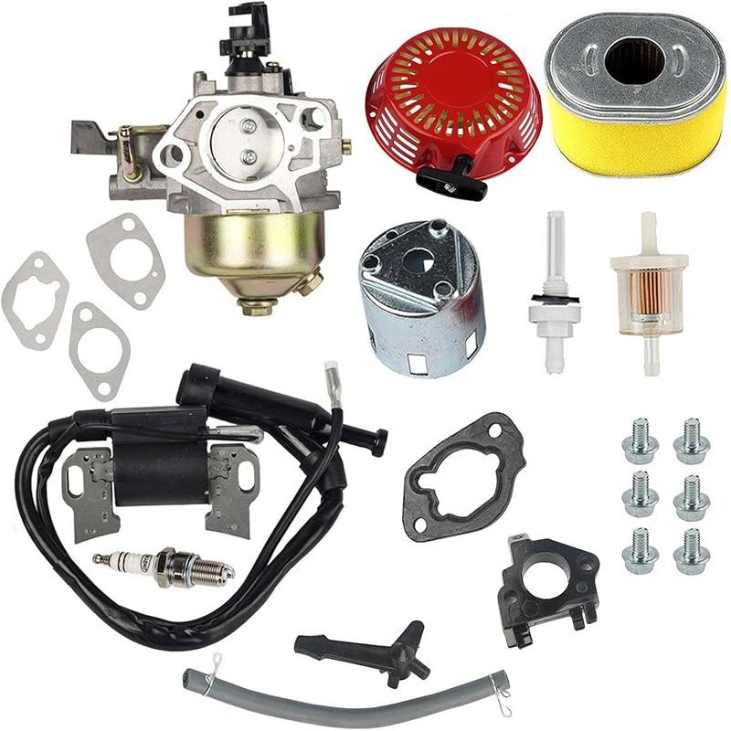 Vergaser, Zündspule, Anlasser, Zündkerze, Luftfilter, Kraftstofffilter, Jonit-filter. Kompatibel Mit Honda Gx340, Gx390 11 Ps, 13 Ps Motor. Kompatibel Mit Rasenmähern.