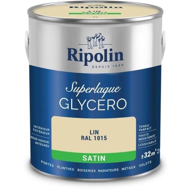 Satinlack auf Glycolbasis RAL 1015 - RIPOLIN - 2 L