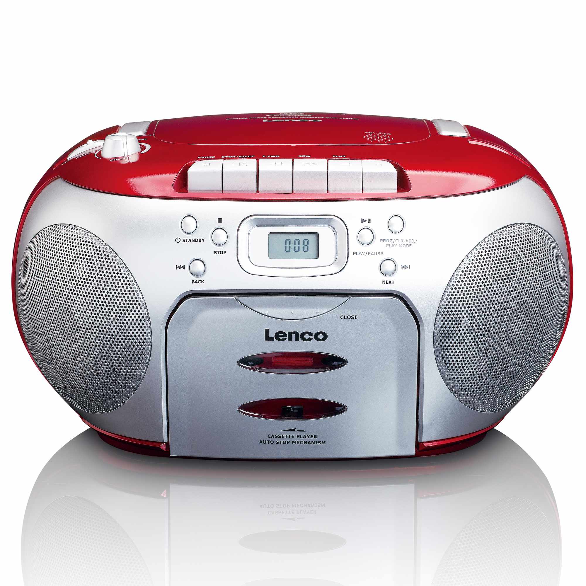Tragbares Fm-radio Mit Cd-kassettenspieler Und Kopfhöreranschluss
