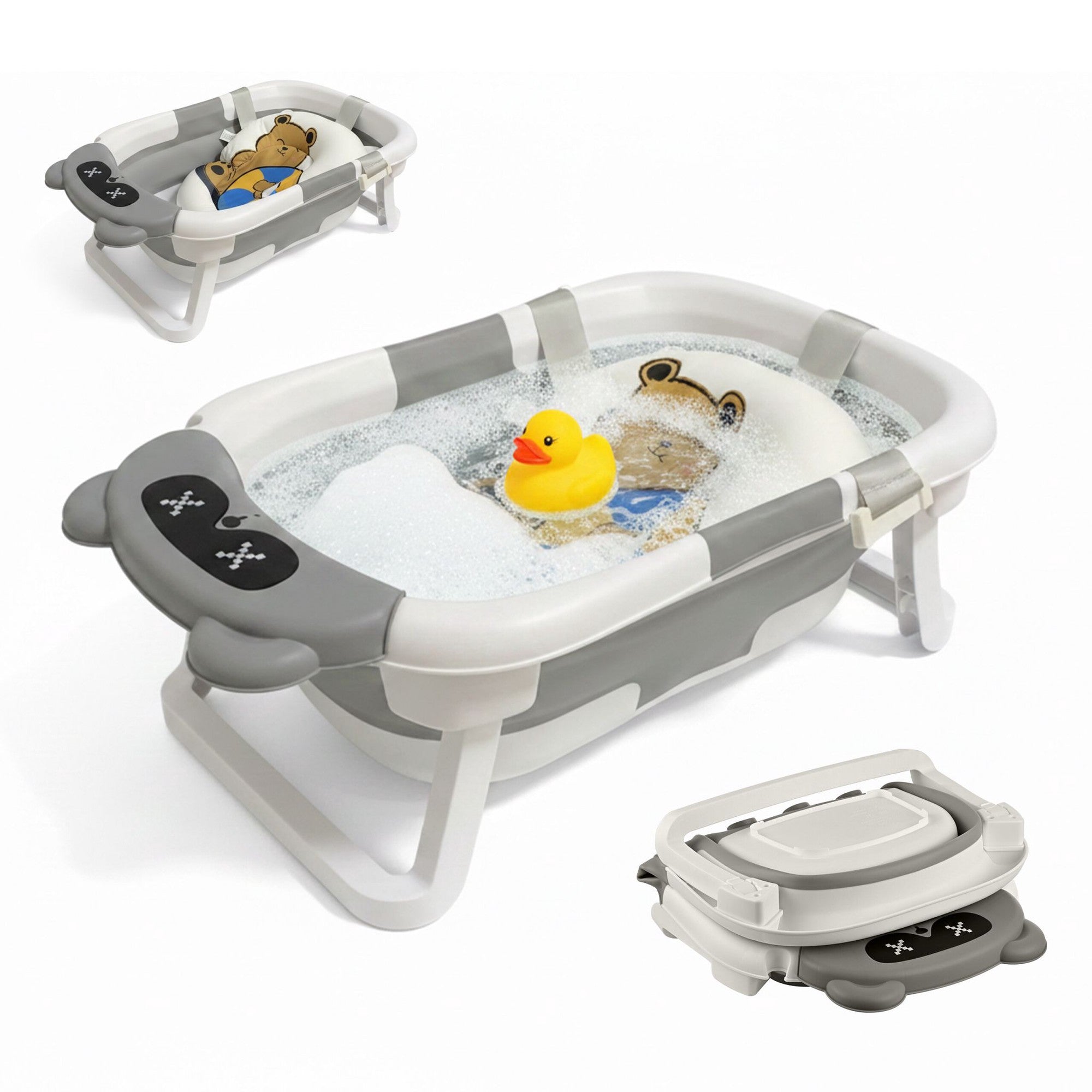 Faltbare Babybadewanne Mit Kissen Und Thermoverschluss
