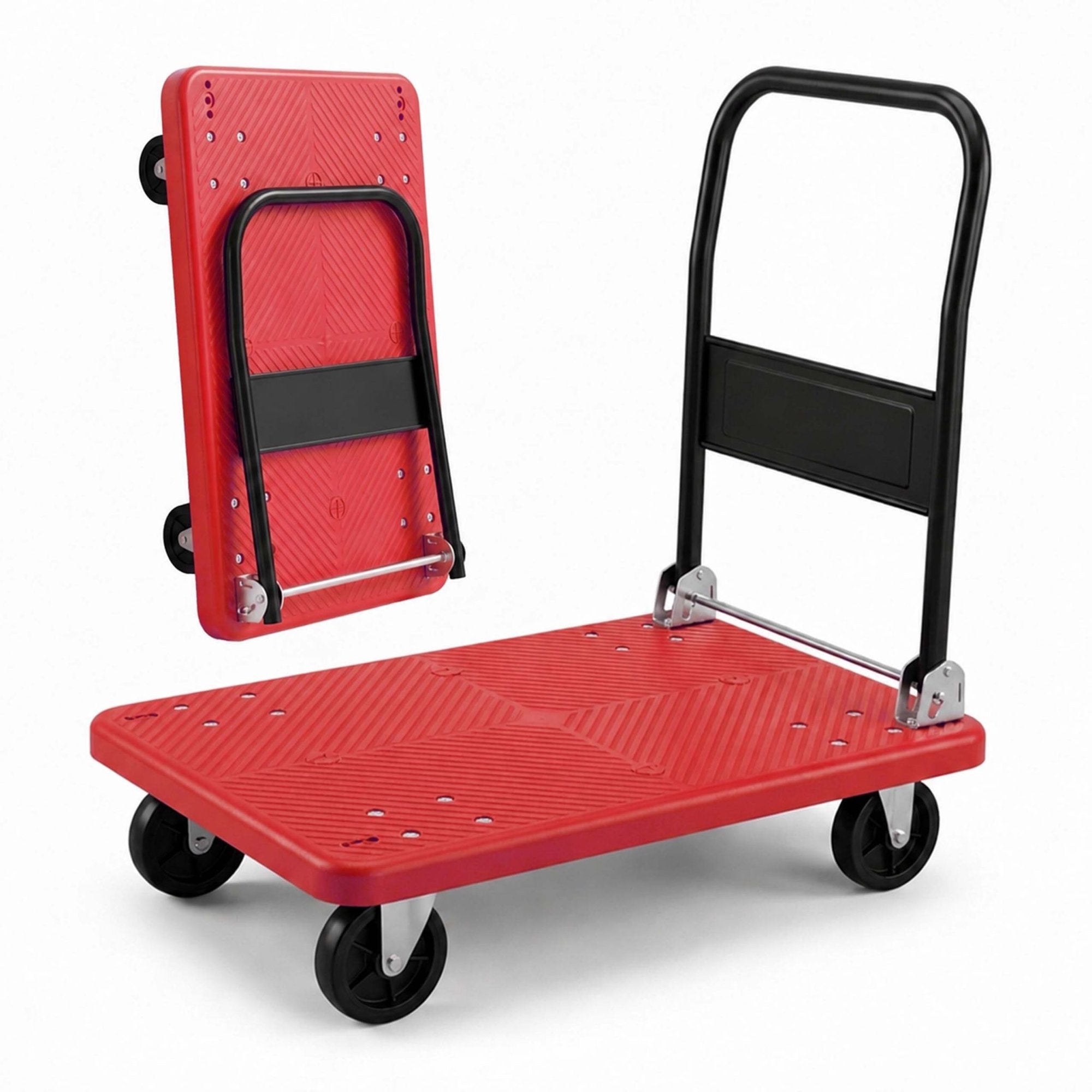 Klappbarer Plattformwagen, 300 Kg Tragkraft – Rot