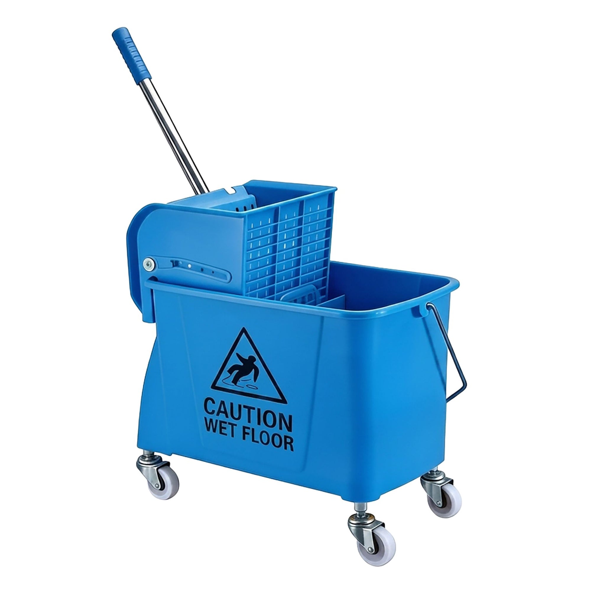 Wischmoppwagen Mit Presse, Blau, 22 L Fassungsvermögen