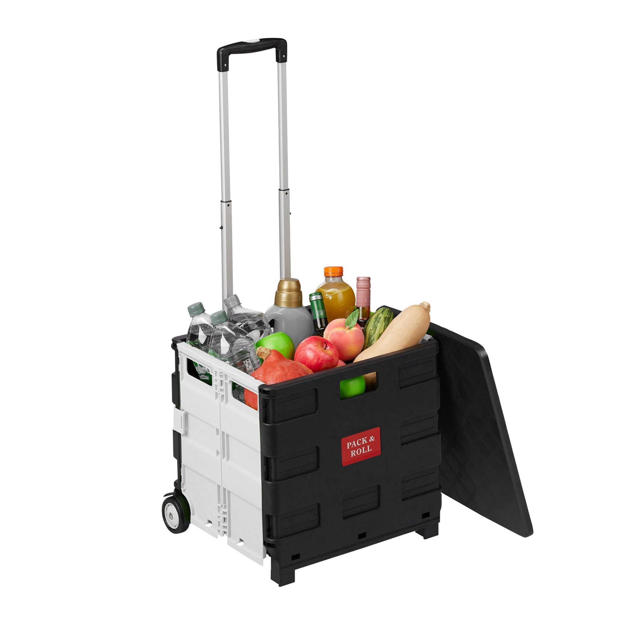 Faltbarer Einkaufswagen, 50 L Fassungsvermögen, Weiß