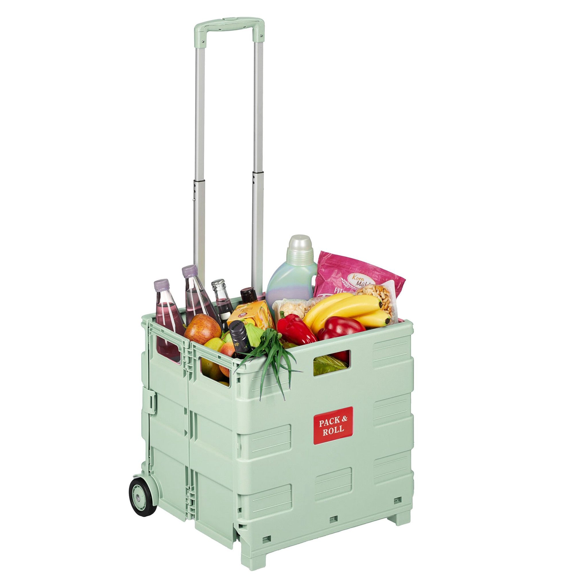 Faltbarer Einkaufswagen Mit Teleskopgriff, Tragkraft 35 Kg