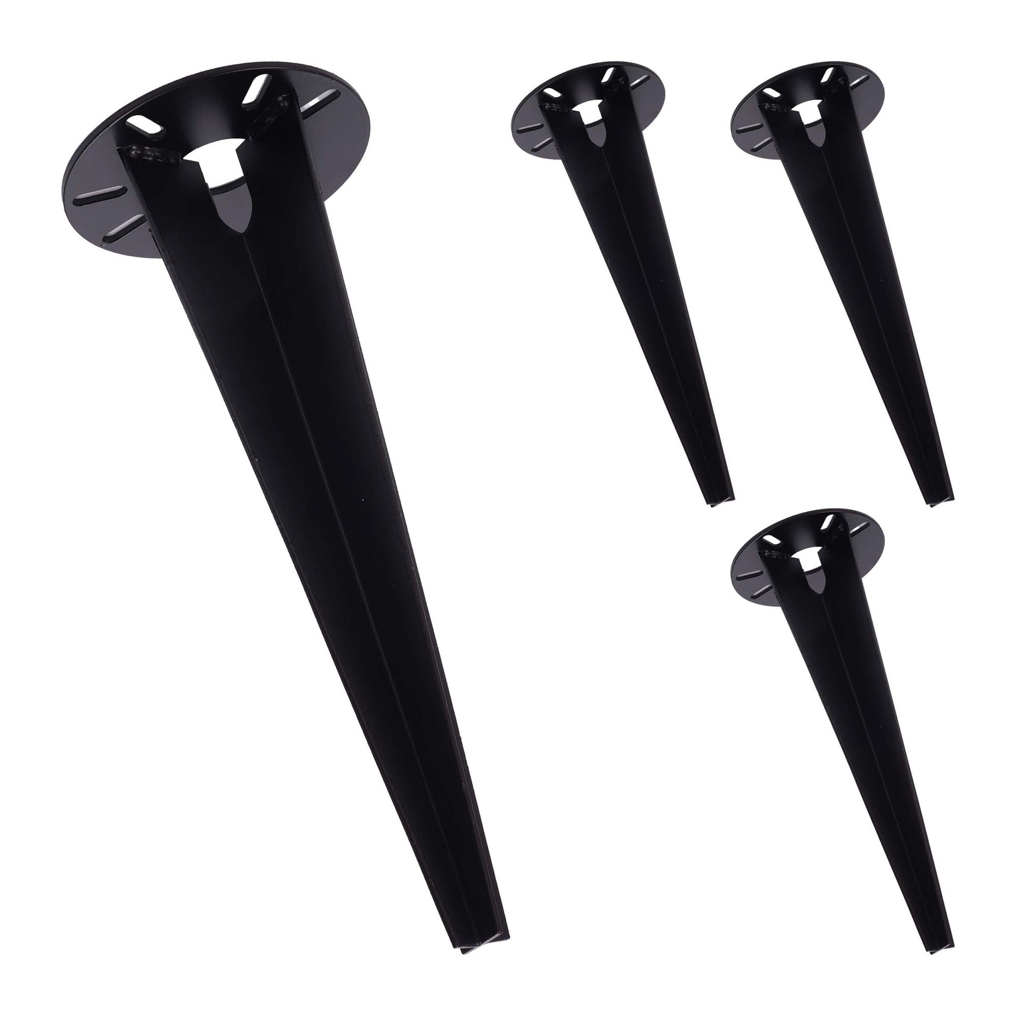 Bodenanker Für Gartenleuchten, 4er-set, Schwarz