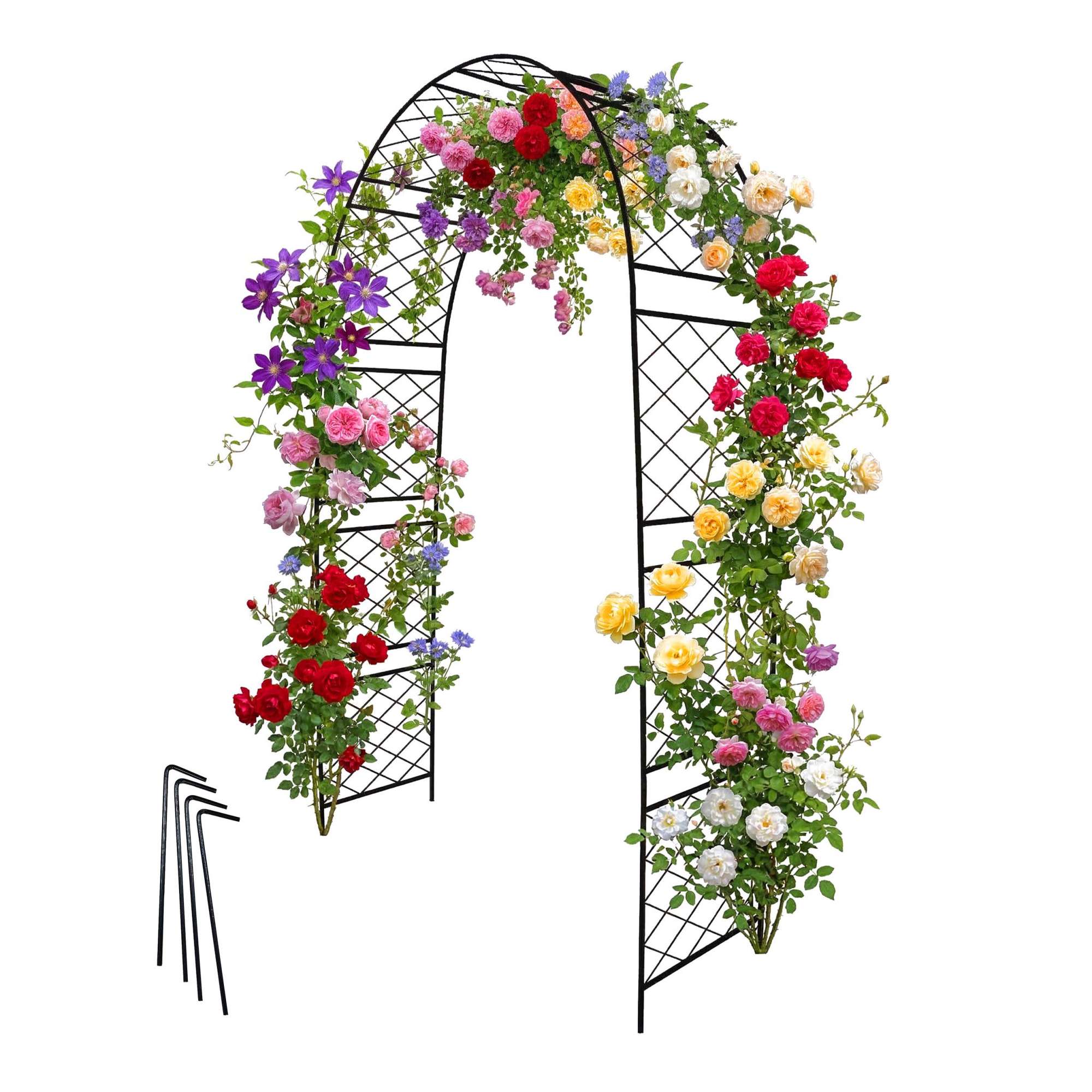 Gartenbogen Aus Schwarzem Eisen, 240 X 140 X 50 Cm
