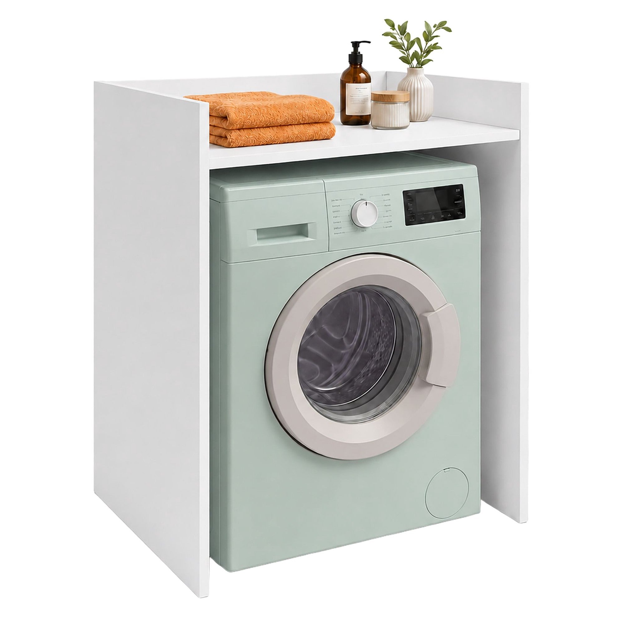 Aufsatzschrank Für Waschmaschine, Holzwerkstoff, Weiß