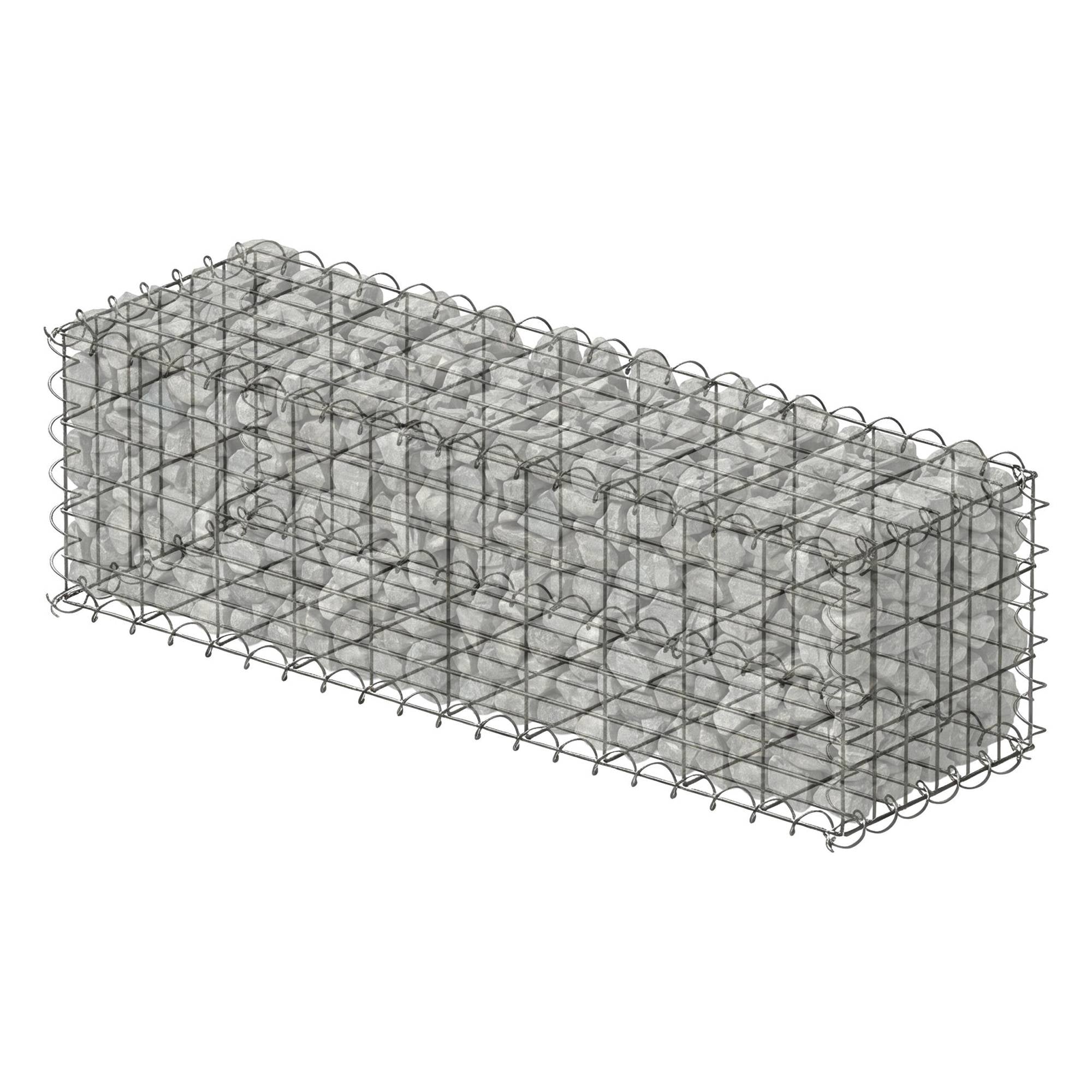 Gabionenkorb Aus Verzinktem Stahl, 100 X 30 X 30 Cm