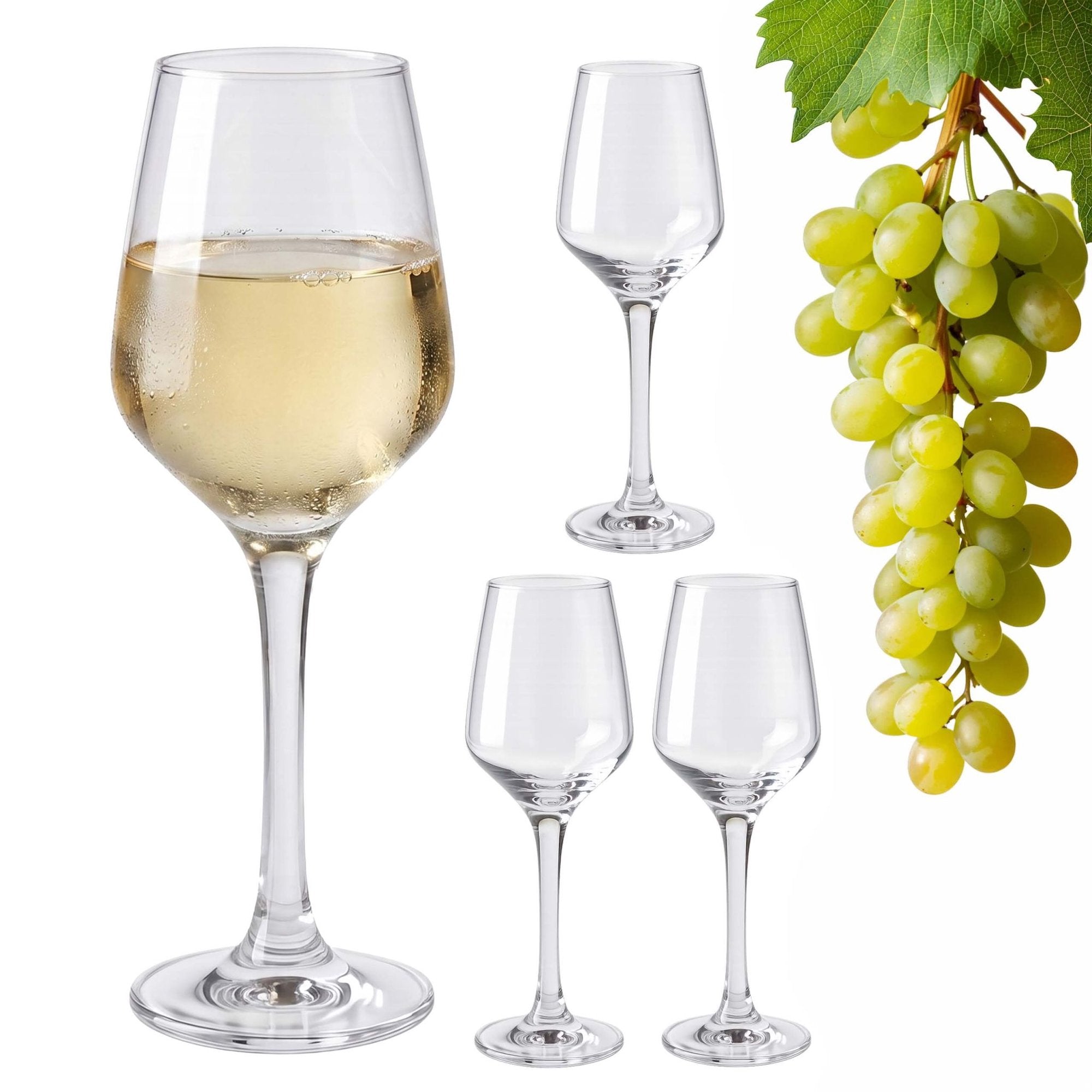 Clear Wine Glasses Set Of 4, 360 Ml Capacity