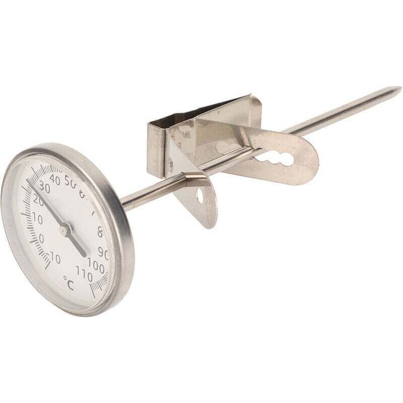 Crezuo Ofenthermometer Mit Sonde, Großes Zifferblatt, Edelstahl-lebensmittelthermometer Mit Abnehmbarem Clip