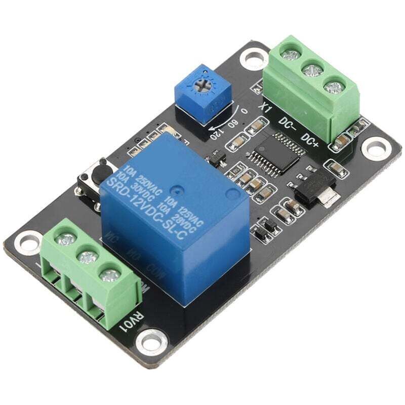 Verzögerungsrelaismodul, Ein-/ausschaltverzögerung, Selbstverriegelnde Zeitschaltuhr-steuerplatine, Dc 5v/12v/24v, Dc12v Crezuo