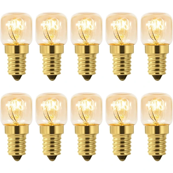 10er-pack Salzkristalllampe 15w E14 Glühbirne Warmweiß Für Backofen
