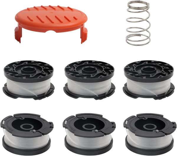 6er-packung Fadenspulen A6481 A6485 Für Black & Decker Rasentrimmer Stc1820cm Stc1820pc Stc1820epc Stc1840epc St5530 St1823 Glc1823l20 (6er-packung +