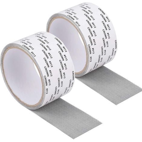 2 M X 5 Cm Moskitonetz-reparatur-set, Moskitonetz-reparaturband, 2 Stück, Selbstklebendes Fiberglas-reparaturband, Fenster-reparatur, Moskitonetz-fenster-reparatur-set (schwarz)