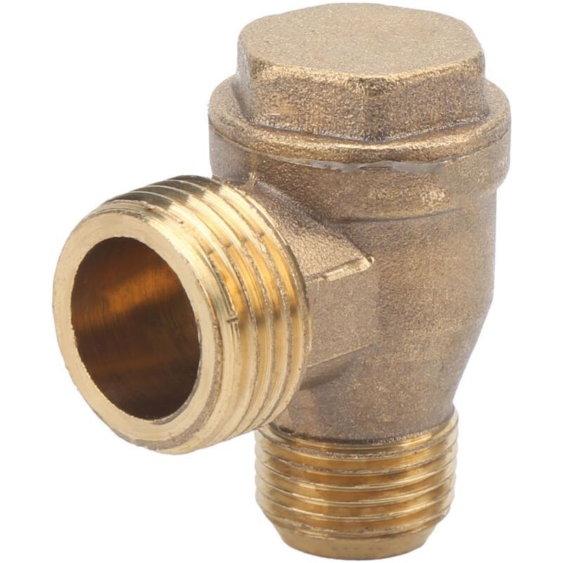 1/2 X 3/8 Messing-rückschlagventil, Sanitärgewinde, Verformungsbeständig, Für Hydraulik- Und Pneumatiksysteme Crezuo