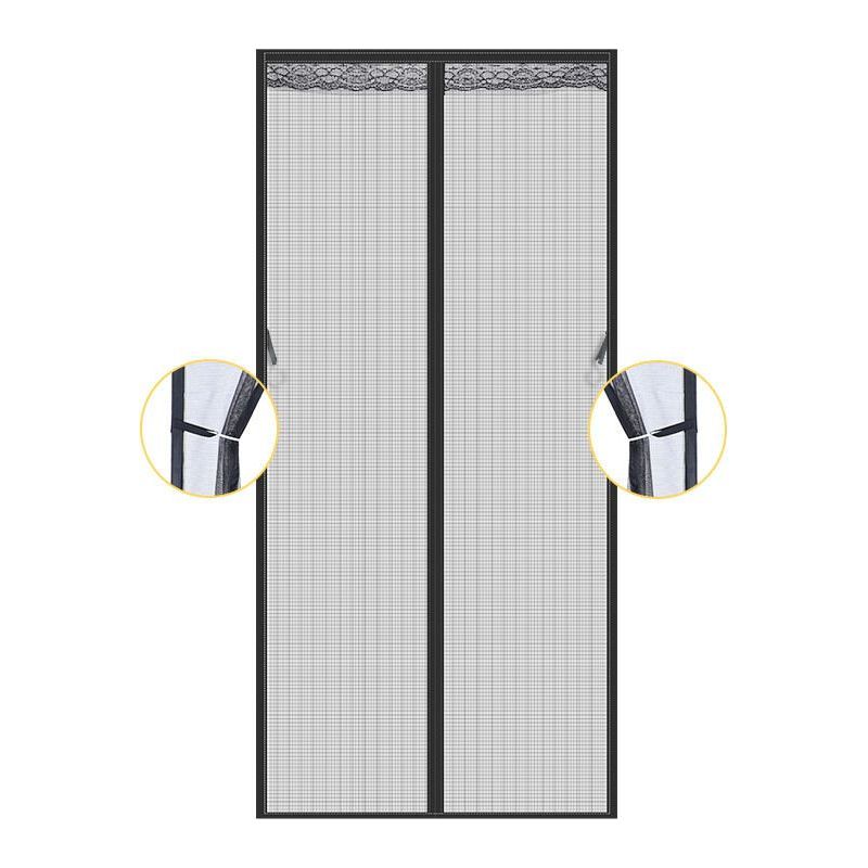 Magnetisches Moskitonetz Für Fenster Und Türen, 90 X 210 Cm, Fliegen- Und Insektenschutzgitter, Automatischer Verschluss, Klebestreifen, Crezuo