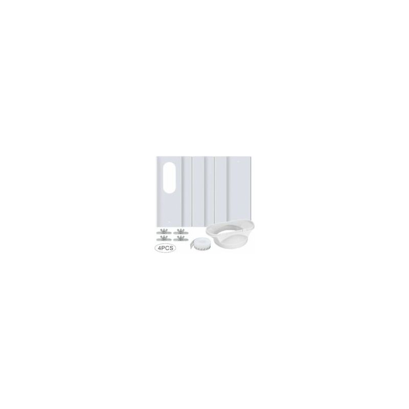 Fensterset Für Mobile Klimaanlagen, Strapazierfähiges Pvc, Verstellbare Länge 43 Bis 140 Cm, Dichtungsleiste Für Crezuo-schiebefenster