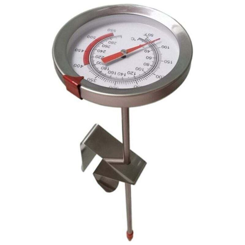 Crezuo Hochtemperatur-lebensmittelthermometer Aus Edelstahl Mit 40 Cm Langer Sonde