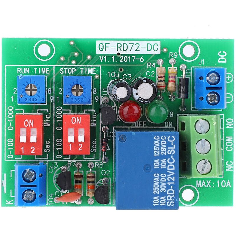 Rd72-dc-12v Modulrelais, Unendlicher Ein-/ausschaltzyklus, Verzögerte Auslösung, Unendliche Schleife Crezuo