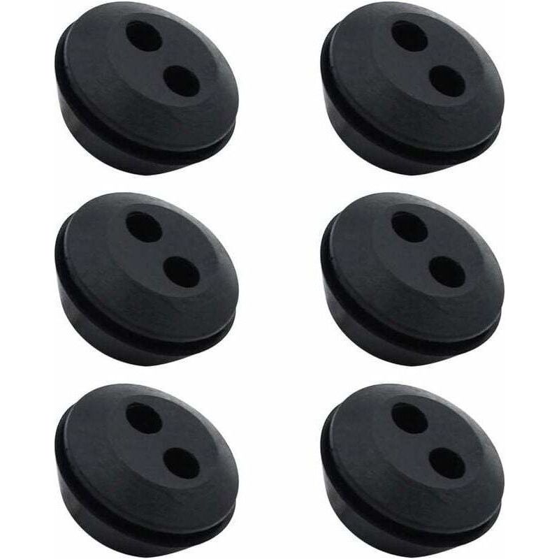 Set Mit 6 Kraftstoffschlauchkappen, 2-loch-gummitankdichtung, Schlauchanschluss, Tankschlauchanschluss, Crezuo Freischneider-zubehör