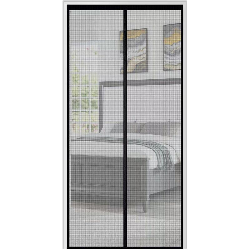 Crezuo Magnetisches Moskitonetz Aus Fiberglas, 100 X 210 Cm, Ultrafeines Netzgewebe, Starke Magnete, Moskitonetz Für Terrassentüren