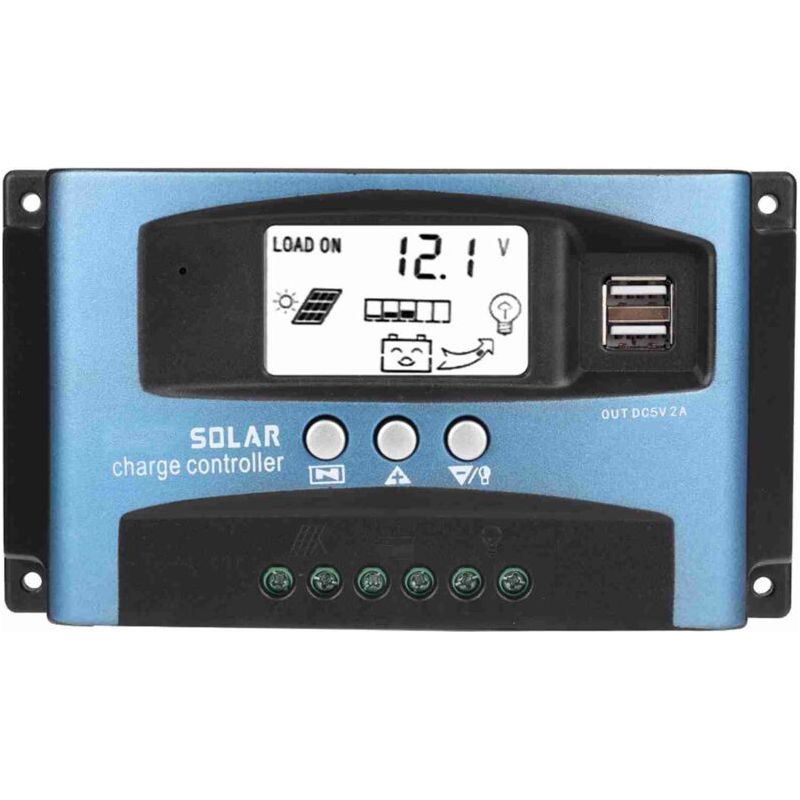 100-a-mppt-solarladeregler, Zwei Lcd-bildschirme, 12-v-/24-v-usb-ausgang, Effizientes Management Mit Crezuo-industriechip
