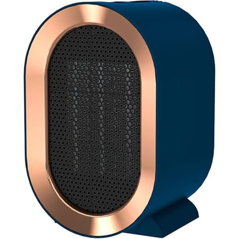 Mini-keramik-heizlüfter, 800/1200 W Ptc-elektroheizung, 1 Sekunde Schnelles Aufheizen, Tragbar Für Home-office-badezimmer (blau) [energieklasse A]