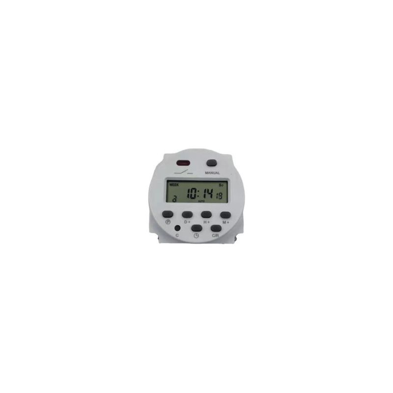 Crezuo 12v Lcd Digitaler Wochentimer, Wasserdichter Netzschalter, Programmierbar Bis Zu 60 Tage