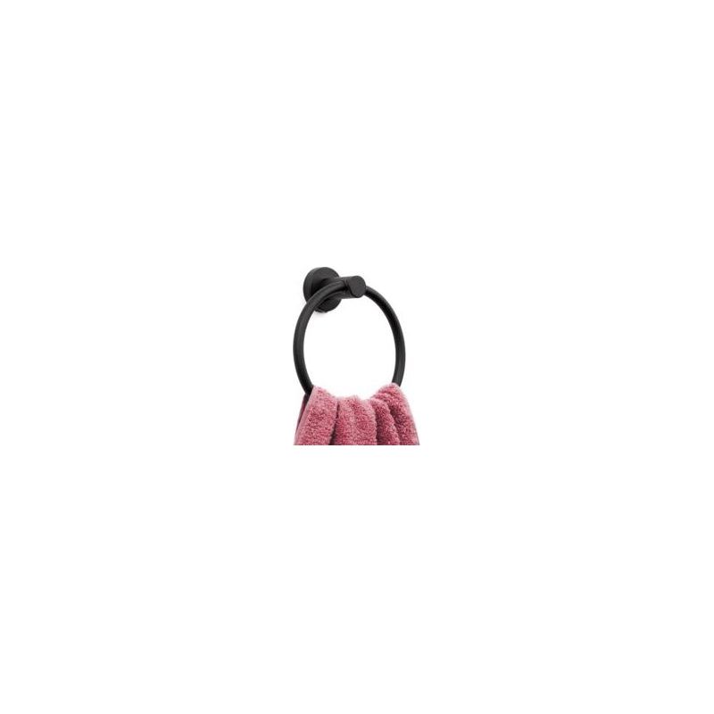 Mattschwarzer Handtuchring, Moderner Handtuchhalter Für Die Badezimmerwand, Edelstahl Sus304, Mattschwarz Von Crezuo