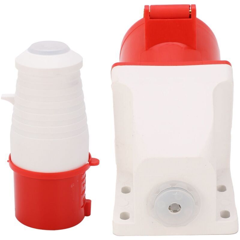 4-polige 32-a-steckdose, Drehstromanschluss, Wasserdichte Aufputz-industriesteckdose Ac 380–415 V, Steckdosen, Crezuo-konverter