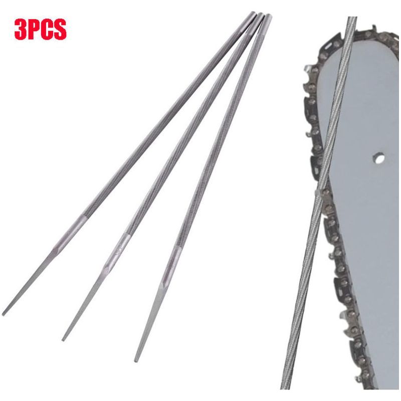 Set Mit 3 Runden 4-mm-feilen Für Ej.life-kettensägen, Wälzlagerstahl, Professionelles Schärfen, Kompatibel Mit Stihl/husqvarna Crezuo