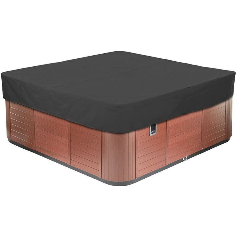 Quadratische Whirlpoolabdeckung, Wasserdicht Und Uv-beständiges 210d Oxford-gewebe, Maße 231 X 231 X 30 Cm, Crezuo-wetterschutz