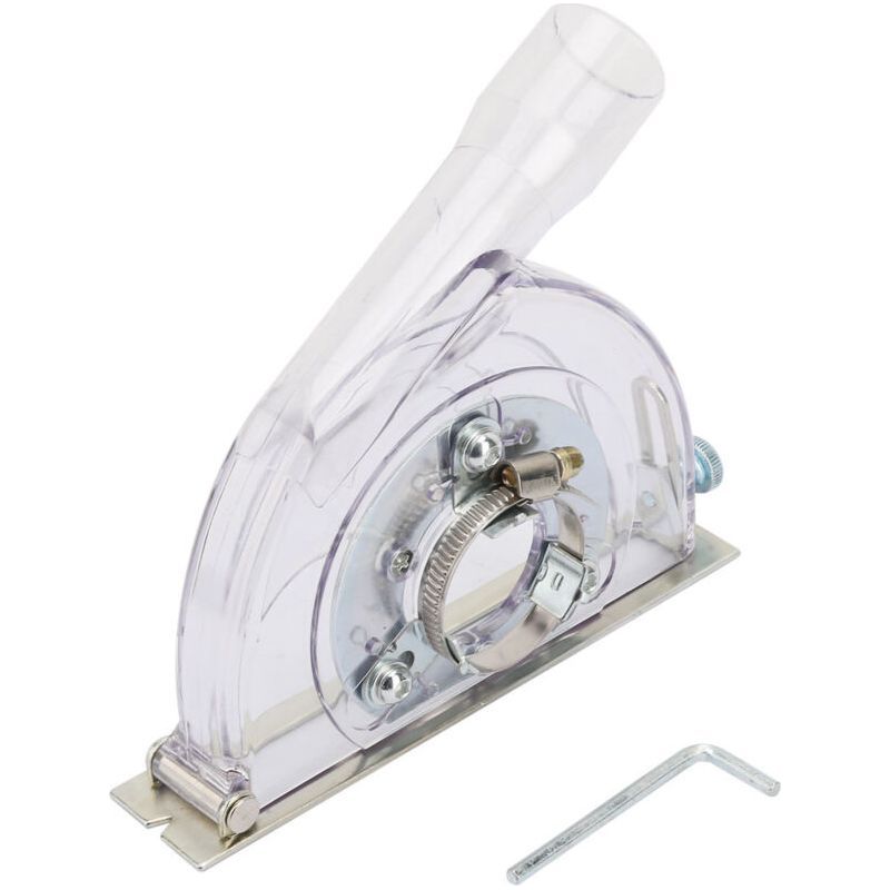 Staubschutzhaube Für 100/125/150-mm-winkelschleifer, Fängt 95 % Des Staubs Ab, Transparentes Polycarbonat-gehäuse, Einstellbare Schnitttiefe. Crezuo