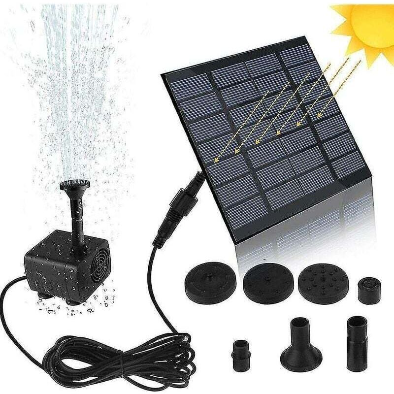 Sunrain Solar-teichpumpe, Springbrunnenpumpe, Solarpumpe, Gartenbrunnen, Crezuo Wasserbrunnen
