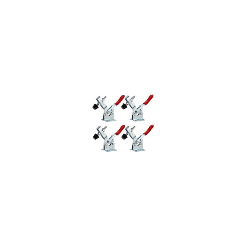 Satz Mit 4 Horizontalen Kniehebelklemmen Gh-201-b, Crezuo Schnellspannhebelklemmen