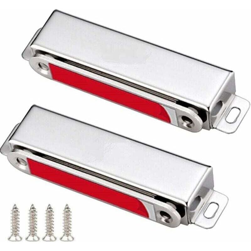 Leistungsstarker 28 Kg Magnet-schranktürverschluss, 2-teiliger Magnetverschluss, Edelstahl, Türriegel Für Schubladen, Duschtüren, Crezuo-schränke