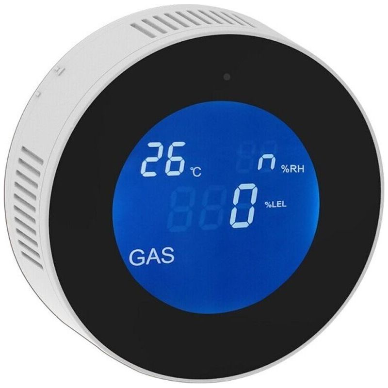 Intelligenter, Wlan-fähiger Gasdetektor, Erdgas-/methan-/lpg-/kohlenstoffleckdetektor, Lcd-bildschirm, 85-db-alarm, Kompatibel Mit Der Crezuo-app