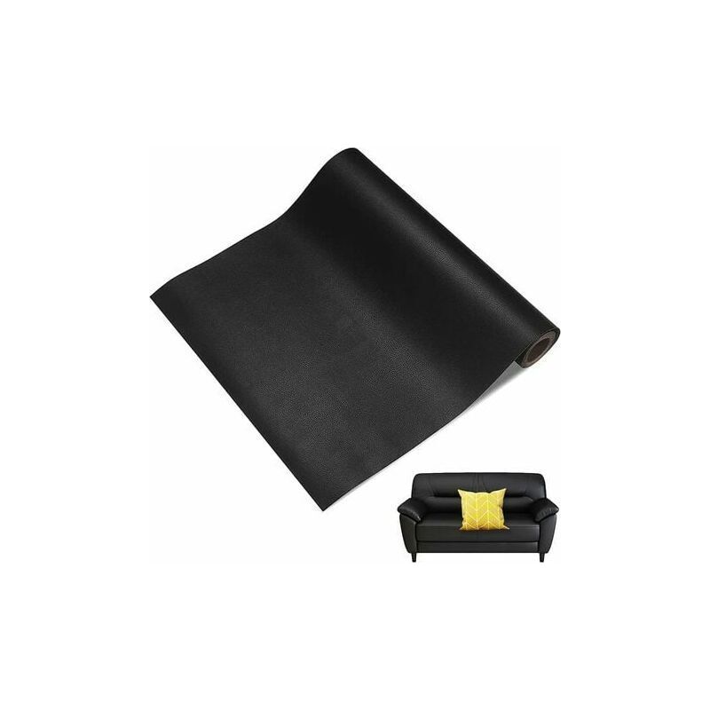 Crezuo Selbstklebende Lederrolle 35 X 137 Cm, Wasserfester Pu-lederflicken, Reparatur Von Sofas Und Autositzen, Kratzfest