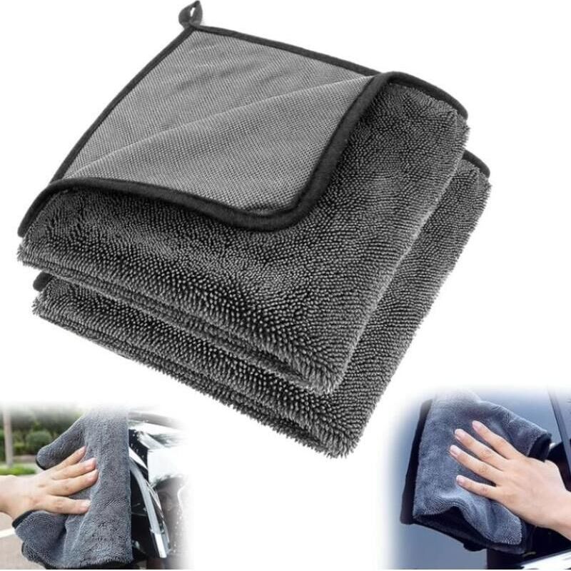 Verdicktes Mikrofaser-autohandtuch Mit Zopfmuster, 90 X 60 Cm, Total Clean Crezuo Mikrofasertuch