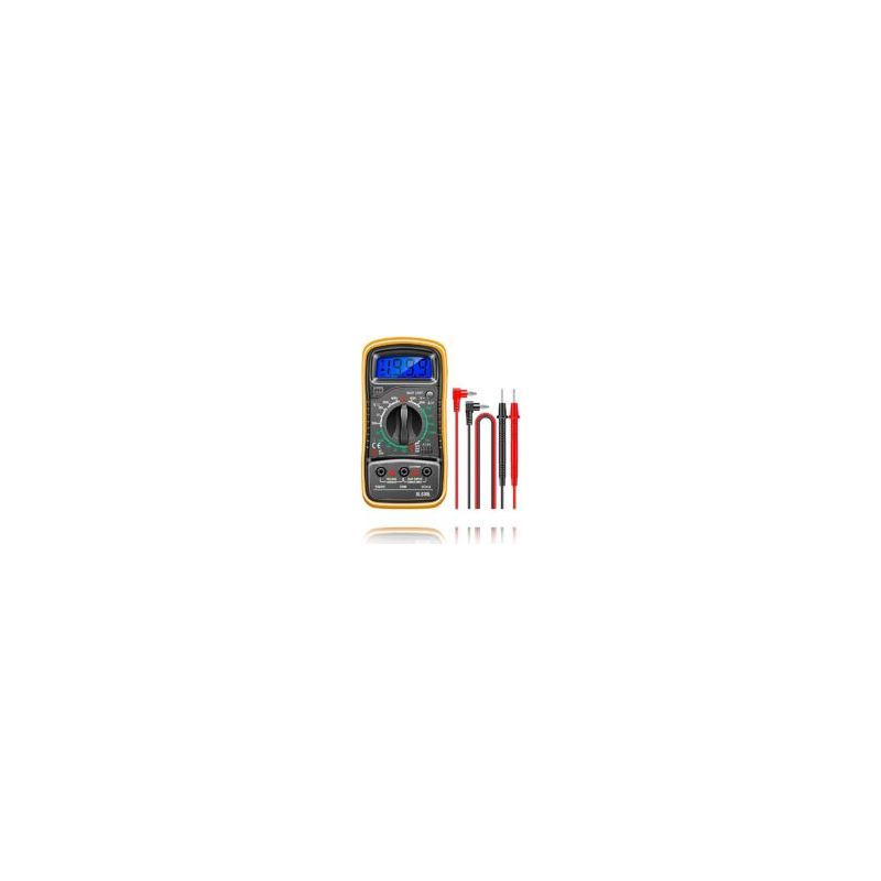 Digitales Multimeter Mit Voltmeter, Voltmeter Mit Doppelsicherung, Tragbares Multimeter Mit Lcd-anzeige, Ac/dc-spannung, Widerstand, Durchgang, Frequenz (crezuo)