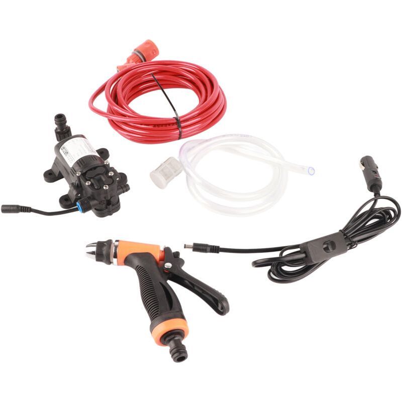 Tragbares Elektrisches Autowaschset, 12v 80w Hochdruck-wasserpumpe Zur Autoreinigung, Für Autos, Haustiere, Fenster, Zum Gießen Und Für Camping. Crezuo