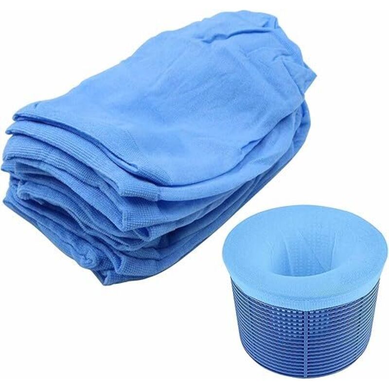 10er-pack Wiederverwendbare, Elastische Nylon-poolskimmersocken Für Effiziente Filtration, Die Blätter, Pollen Und Haare Auffangen. Crezuo