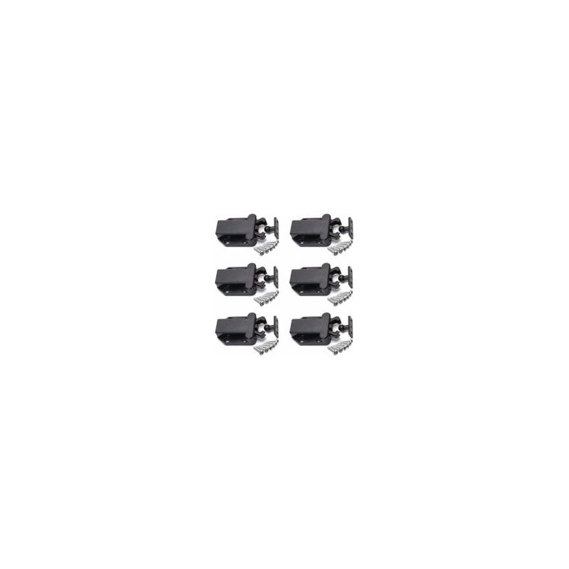 Crezuo 6-teiliges Set Touch-release-schrankriegel, Zum Öffnen Per Druckknopf, Nicht-magnetische Schubladenriegel Für Schränke, Möbeltüren Und Regale, Schwarz