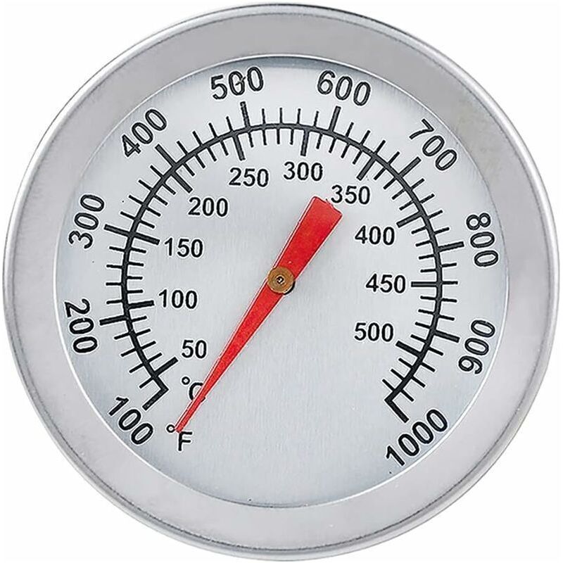 Crezuo Edelstahl-grillthermometer, Messbereich 50-500°c, Analoge Anzeige, Für Pizzaöfen Und Holzbacköfen
