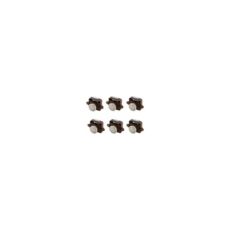 Zvd Chrom-druckknopfverschluss, Schlüsselloses Druckknopf-möbelschloss, 6er-pack, Ideal Für Wohnmobil, Auto, Camping, Wohnwagen, Boot (crezuo)