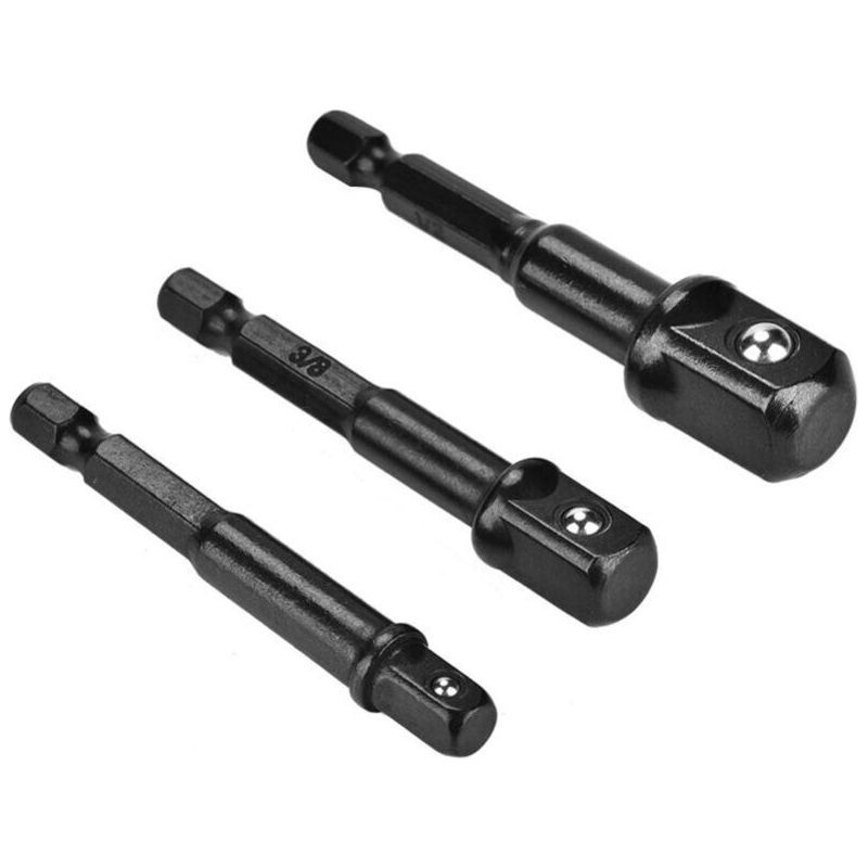 Vierkant-kugelkopf-verlängerungsadapter, 3er-pack, Schwarz, Crezuo