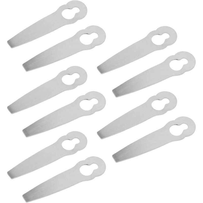 Packung Mit 10 Ersatz-metallmessern Für Polycut 2-2 Crezuo Rasenmäher