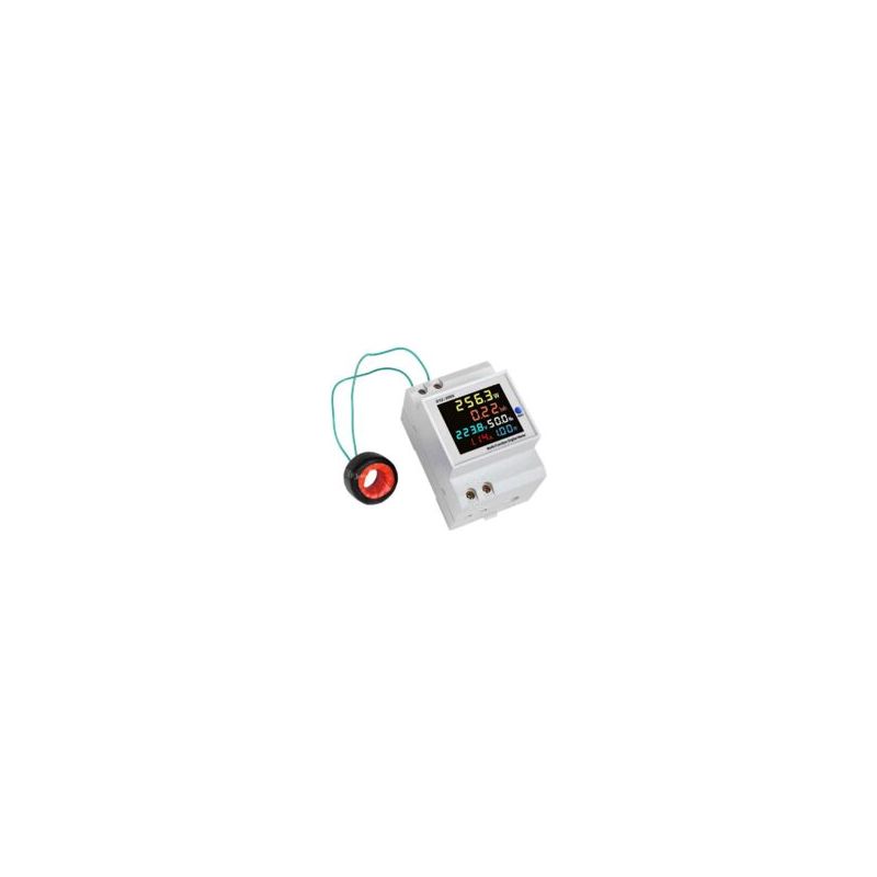 Crezuo 220v Präzisions-digital-wattmeter, Einphasiges Din-schienen-elektro-unterzähler Zur Messung Von Stromverbrauch, Leistung, Stromstärke Und Frequenz